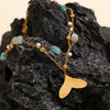 Gold Plated Stainless Steel Stone Double Layer Fishtail Anklet Chain Beach Party Jewelry - Image 4