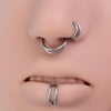 1pc 6-12mm 16G Steel Nose Ring Hoop Septum Clicker Double Layers Seamless Hinged Piercing Conch Daith Cartilage Earring - Image 14