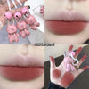 Gege Bear Pink Rabbit Velvet Matte Lip Cream Black Rabbit Water light lip glaze matte mirror pendant lipstick lip gloss - Image 13