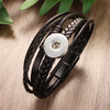 Punk Weave Magnet Buckle 117 Leather Bangle Fit 18mm Snap Button Bracelet Charm Jewelry For Women Men Gift - Image 3