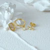 3PCS Unique Cubic Zircons Star Dangly Hoop Earrings Set for Women Tiny Stud Ear Cartilage Piercing 3 Holes Mismatched Jewelry - Image 8