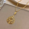 Greatera Retro Round Plate Rooster Carved OT Buckle Necklaces For Women Men Charm Stainless Steel Jewelry Gifts - Image 6
