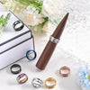 1 Box 12Pcs Stainless Steel Ring Blanks US Size 7 Grooved Finger Rings Blue Black Golden Ring Core Blank Ring Core Making Kits - Image 5