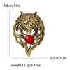 Rhinestone Tiger Head Brooches for Women Unisex Pearl Bear Pins Wolf Lapel Pins Banquet Party Backpack Gifts Jewelry Accessories - Image 20