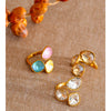 Stainless Steel Colorful K9 Crystal Open Adjustable Ring Golden Pvd Plated Finger Jewelry - Image 3