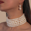 Jewelry Set For Women Elegant Charm Multi-layer Imitation Pearl Choker Necklace And Earrings Neck Accessories - Image 1