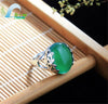 Red Agate Jade Ring Female Opening Adjustable Simple Style Chalcedony Silver Ring for Mom Women Rings Jewelry Gift - Image 21