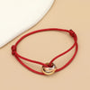 Simple Unisex Bracelet 3 Metal Round Circle Accessory Adjustable Men's Rope Bracelet for Women Jewelry Gifts - Image 21