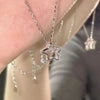 Textured Flower Pendant Necklace on Fine Chain - Image 11