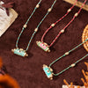 Double-Sided Eye Pendant Necklace with Woven Cord in Three Colors - Image 2
