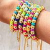Boho Beach Style Colorful Heishi Bracelet Jewelry Gifts for Friends Gold Plated Beaded Bracelet for Women - Image 1