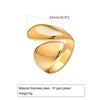 Stainless Steel Chunky Dome Rings for Women, Geometric Ring Gold Plated Aesthetic Jewelry - Image 9