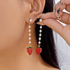 Korean Sweet Cute Strawberry Ribbon Bowknot Drop Earrings for Women Cute Fruit Cake Cup Dangle Earring Lovely Jewelry Gift - Image 10