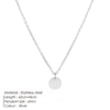 Minimalist Round Pendant Necklace for Women Stainless Steel Clavicle Necklace Long Chain Jewelry Statement Girl Gift - Image 14