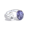 Multi Color Stainless Steel Oval K9 Crystal Adjustable Ring for Women Gold Color Pvd Plated Shiny Jewelry - Image 11