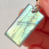 Pink Labradorite Pendant Irregular Shape Bead Stone Purple Necklace for Men Women - Image 9
