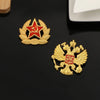Russian Double-headed Eagle Emblem, Soviet Sickle And Hammer, First-class Patriotic Medal, Red Five-pointed Star Metal Brooch - Image 4