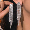 Long Tassel Drop Earrings for Women Black Gold Silver Color Rhinestone Dangle Earring Wedding Party Jewelry Gift - Image 41