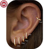 Silver Hoop Earrings for Women Men Micro Pave CZ Minimalist Huggie Hoops Stackable Ear Jewelry Gifts - Image 2