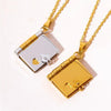 Stainless Steel Couple Book Pendant Necklace Titanium Steel Love Opening and Closing Book Women's Sweater Chain - Image 6