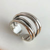 Silver Rings For Women Men Wide Vintage Interware Open Ring For Birthday Party Gift - Image 3