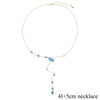Sparking Sexy Star Charm Y Shape Long Necklace For Women Gold Color Plated Lariat Tiny Chain Wedding Jewelry - Image 7