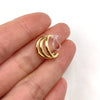 Customizable C Shape 6Pcs/Lot Gold Stainless Steel Hearts Earrings - Image 5