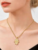Hamsa Hand Star of David Necklace Gold Plated Stainless Steel Protection Amulet Cubic Zirconia Pendant for Women - Image 3