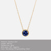 Stainless Steel Birthstone Pendant Necklace with 38 cm Chain and 5 cm Extension - Image 9
