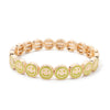 Happy Bangle Paved Diamond Enamel Beaded Bracelets For Women Boho Gold Color Elastic Bracelets - Image 10