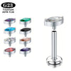 1Pcs Titanium Piercing CZ Gem Internally Threaded Labret Monroe Lip Ring Tragus Nail Helix Earring Stud 16G Body Jewelry - Image 2