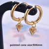 No Fade Different Length Pointed Cone Dangle Earring Stainless Steel Round Hoop Earrings For Women Men Jewelry Ear Piercing Gift - Image 37