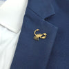 Unique gold-plated stainless steel brooch: cool scorpion design, lapel pin - Image 1