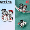 Silver Charms Beads Snowman Christmas Halloween Charm Pendent Fit Charm Bracelet Women Jewelry Gift - Image 9