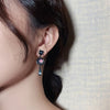 Vintage Elegance Multi-Style Clip-on Earrings for Non-Pierced Ears Women Retro Pearl Resin Tiger's Eye Stone Clip-ons Earrings - Image 5