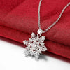 Aesthetic Snowflake Pendant Necklace Lady Silver Color Shiny Zirconia Accessories for Christmas Party Winter Accessories - Image 1