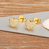 Heart Shape Hollow Design Charm Earrings For Women Pave Shiny Crystal Zircon Ear Jewelry Gifts - Image 4