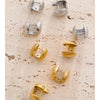 14 14mm Minimalist Stainless Steel Round Heart Double-Sided Hoop Earrings Daily Versatile Wear Charm Jewelry Gift - Image 5