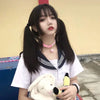Lolita Girls Cute Cartoon Heart Print Bell Necklace Adjustable Collars JK Uniform Kawaii Chokers Women Punk Torques Jewelry Gift - Image 3