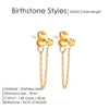 Zircon Birthstone Pendant Earrings 12 Zodiac Signs Stainless Steel Jewelry Party Gifts - Image 16