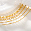 Minimalist Rugby Bead Chain Anklet,Women's Stainless Steel Gold Color Anklets,Dainty Summer Jewellery Gifts - Image 3