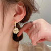 Ftcy French Pearl Zircon Earrings for Women Elegant Fireworks Ball Drop Earrings Women's Jewelry Gifts - Image 5