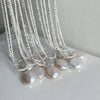 Silver Sparkling Round Pearl Necklace Simple Style Charm Pendant Choker Birthday Gift for Women Jewelry - Image 2