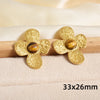 Maillard Series Stainless Steel Earring Tiger Eye Stone No Fade Earrings Sun Oval Butterfly Fan-Shaped Jewelry - Image 22