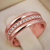 Micro Pave Cubic Zirconia Band Ring in Gold-Tone Silver-Tone and Rose Gold-Tone - Image 7