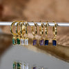 French Emerald Geometric Hoop Stainless Steel Earrings for Women Party Jewelry Accessories Zircon Crystal Drop Earring - Image 2