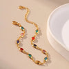 Elegant Gold Plated Colorful Rhinestone Beads Bracelet for Women Bracelets Party Jewelry Gifts - Image 1