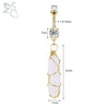 ZS 1 PC Gold Color 14G Stainless Steel Belly Ring Snake Heart Shiny CZ Crystal Navel Belly Button Rings Butterfly Navel Piercing - Image 7