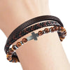 Cross Bracelet Men, Multi-Strand Woven Bangle, Cuff Wristband Or Birthday Gift for Him - Image 4
