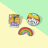 Rainbow Camera Snow Mountain Brooch Student Cartoon Cute Outdoor Pin Badge Gift - Image 2